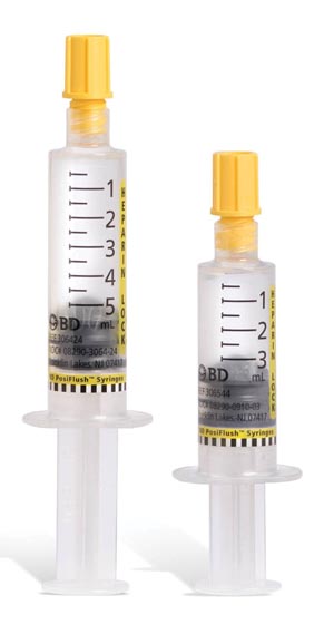 BD PosiFlush™ Heparin Sodium, Porcine, Preservative Free 100 U / mL Solution Prefilled Syringe 5 mL