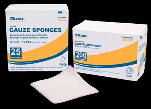 Gauze Sponge Dukal™ Gauze 8-Ply 4 X 4 Inch Square NonSterile