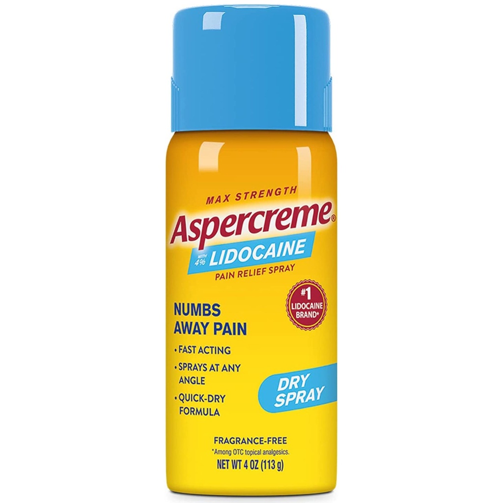 Topical Pain Relief Aspercreme® Max 4% Strength Lidocaine Spray 4 oz.