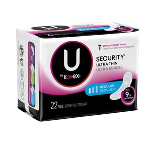 Feminine Pad U by Kotex® Ultra Thin Regular Absorbency