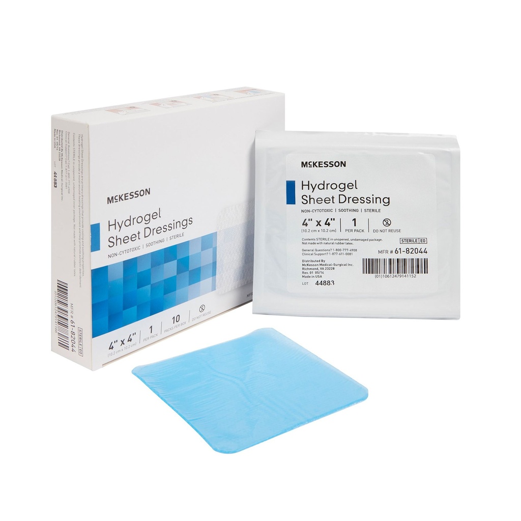 Hydrogel Dressing McKesson 4 X 4 Inch Square Sterile