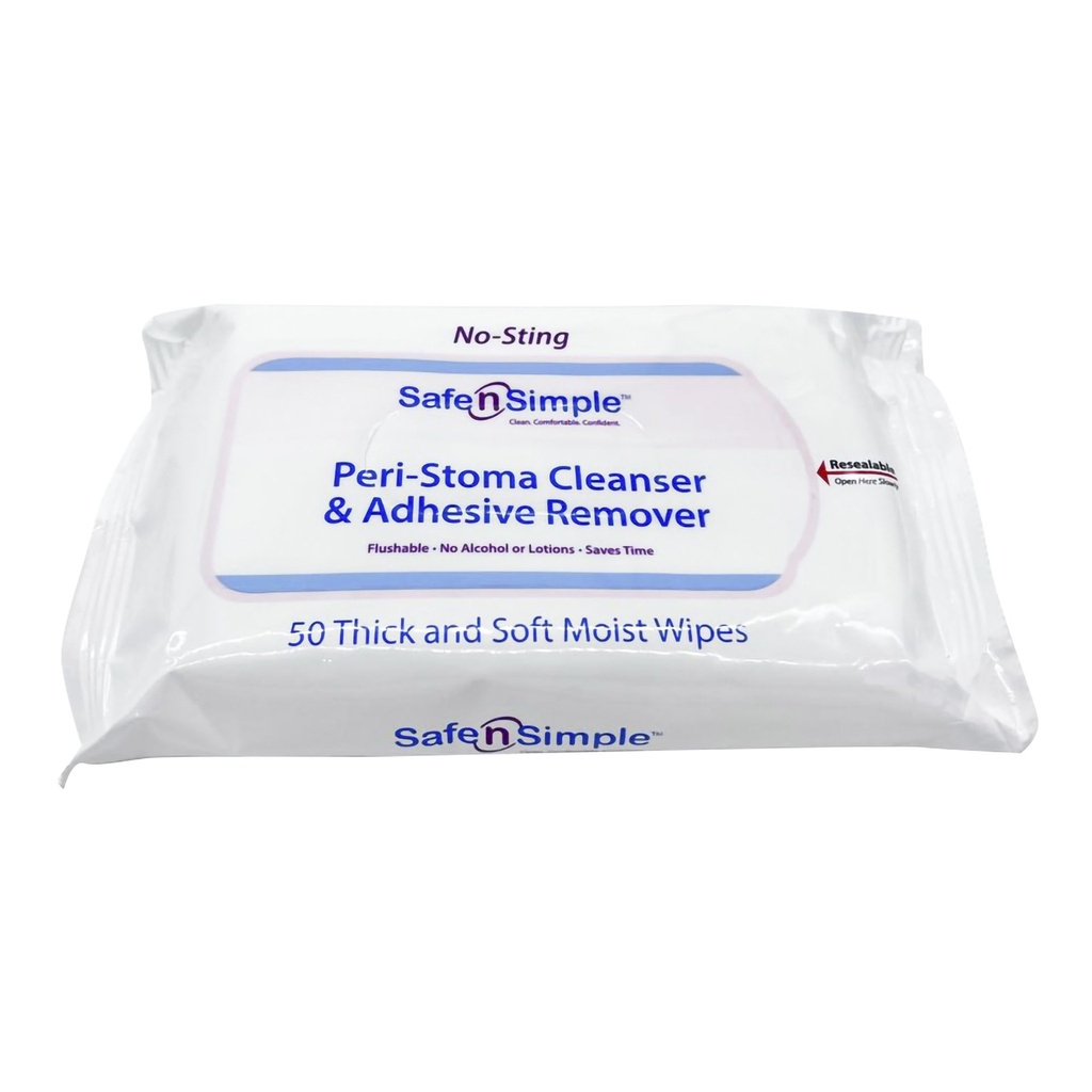 Adhesive Remover Safe n Simple™ Wipe 50 per Pack