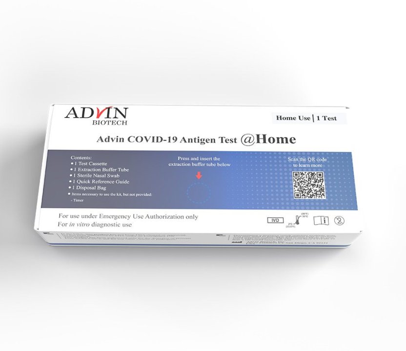 Respiratory Test Kit Advin COVID-19 Antigen Test 24 Tests