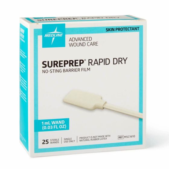 Skin Barrier Applicator Sureprep® Rapid Dry Hexamethyldisiloxane Individual Packet Sterile