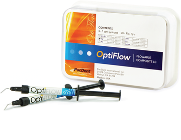 OptiFlow Flowable Composite A2 - 4 x 1 gm syringes and 20 Flo Tips. Light cure