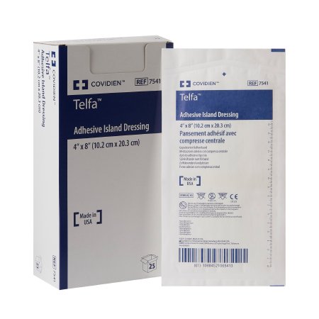 Adhesive Dressing Telfa™ 4 X 8 Inch Nonwoven Rectangle White Sterile