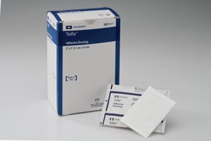 Adhesive Dressing Telfa™ 3 X 4 Inch Film / Cotton Rectangle White Sterile