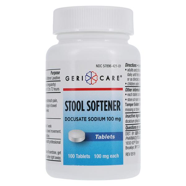 Stool Softener Tablet 100 per Bottle 100 mg Strength Docusate Sodium