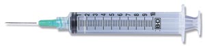 Syringe with Hypodermic Needle PrecisionGlide™ 10 mL 21 Gauge 1 Inch Detachable Needle Without Safety