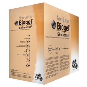 Surgical Glove Biogel® Skinsense™ Size 6.5 Sterile Pair Polyisoprene Extended Cuff Length Fully Textured Ivory Not Chemo Approved