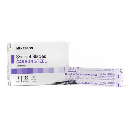 Surgical Blade McKesson Brand Carbon Steel No. 11 Sterile Disposable Individually Wrapped