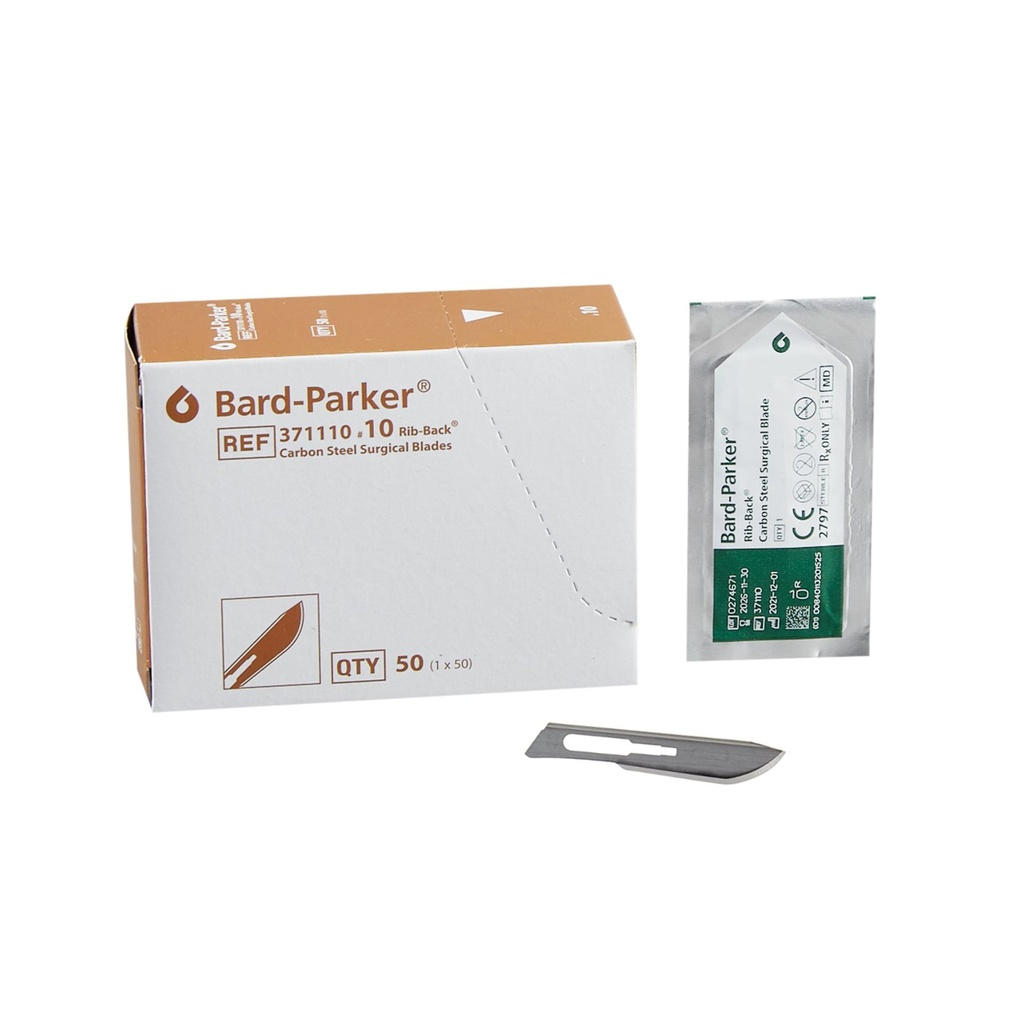 Surgical Blade Bard-Parker® Rib-Back® Carbon Steel No. 10 Sterile