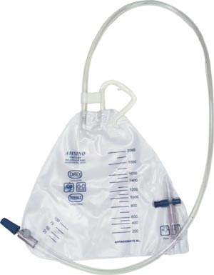 Urinary Drain Bag AMSure® Anti-Reflux Valve Sterile Fluid Path 2000 mL Vinyl