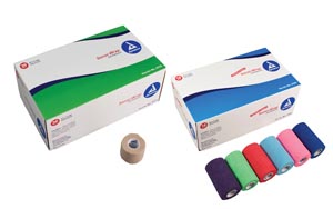 Cohesive Bandage Sensi-Wrap 1 Inch X 5 Yard Standard Compression Self-adherent Closure Red / Green / Purple / Dark Blue / Pink / Light Blue NonSterile