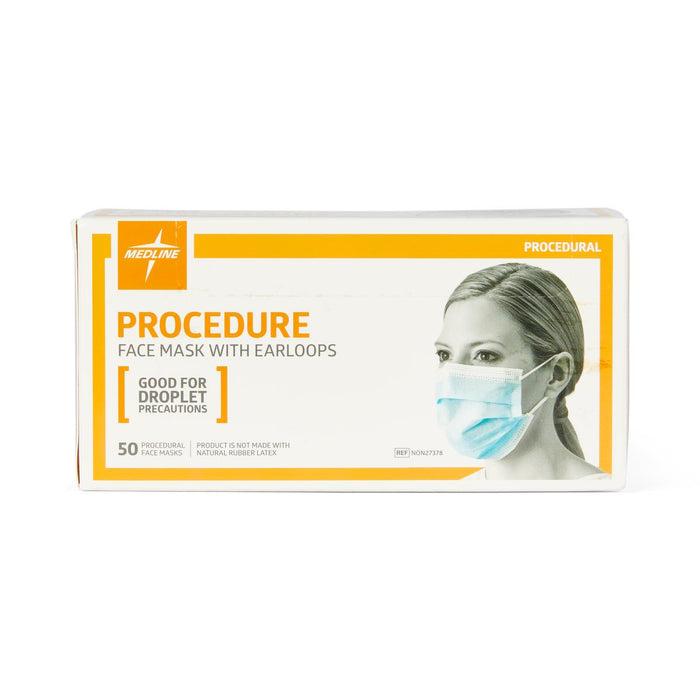 Surgical Mask Anti-fog Foam Pleated Tie Closure One Size Fits Most Blue NonSterile Not Rated Adult