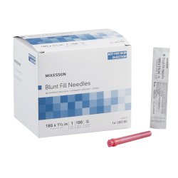 Fill Needle McKesson 45° Blunt Bevel 18 Gauge 1-1/2 Inch