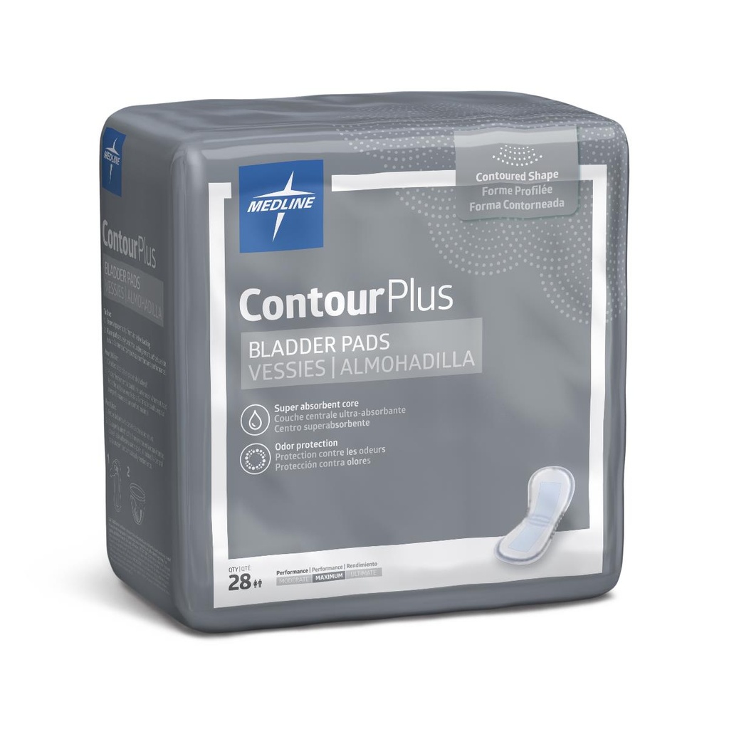 ContourPlus Bladder Control Pad for Incontinence, Maximum, 6.5&quot; x 13.5&quot;