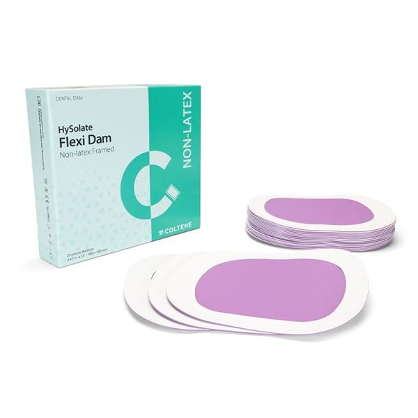 HySolate Flexi-Dam Preframed Rubber Dam Not Made With Natural Rubber Latex Purple 6 in x 6 in 20/Box