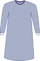 Non-Reinforced Surgical Gown with Towel Sirus® Large Blue Sterile AAMI Level 3 Disposable