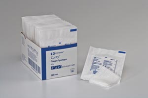 USP Type VII Gauze Sponge Curity™ Gauze 12-Ply 4 X 4 Inch Square Sterile