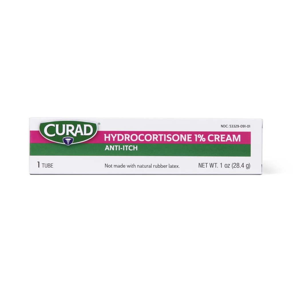 CURAD Hydrocortisone Cream, 1%, 1 oz. Tube
