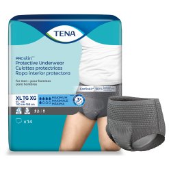 Absorbent Underwear TENA® ProSkin™ X-Large Pull On with Tear Away Seams Adult Male Disposable Moderate Absorbency