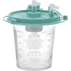 Rigid Suction Canister Hi-Flow™ 1200 mL Pour Lid