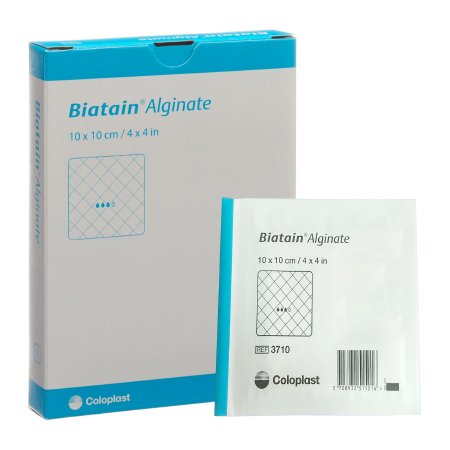 Alginate Dressing Biatain® 4 X 4 Inch Square Calcium Alginate / CMC (carboxymethylcellulose) Sterile