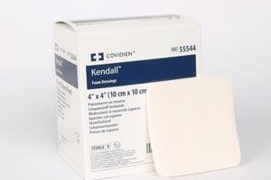 Foam Dressing Kendall™ 4 X 4 Inch Square Non-Adhesive without Border Sterile