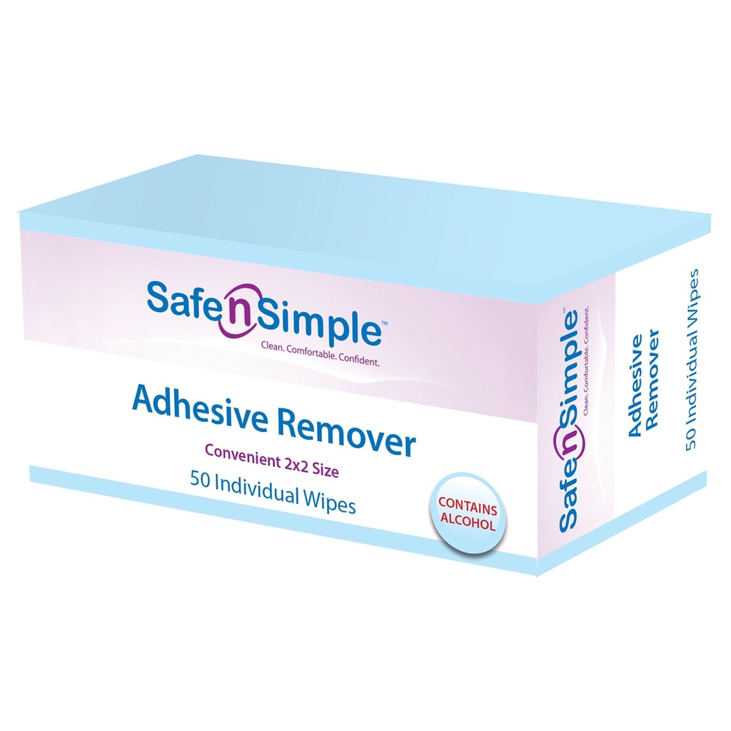 Adhesive Remover Safe n Simple™ Wipe 50 per Box Alcohol Based