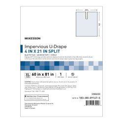 Orthopedic Drape McKesson Impervious U-Drape 60 W X 81 L Inch Sterile