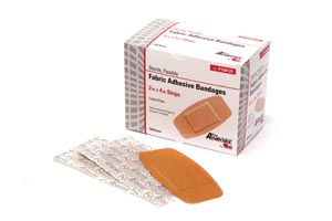 Adhesive Strip 2 X 4 Inch Plastic Rectangle Tan Sterile