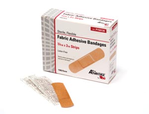 Adhesive Strip 3/4 X 3 Inch Plastic Rectangle Tan Sterile