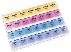 Pill Organizer Mediplanner® Standard Size 7 Day 4 Dose