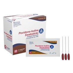 Impregnated Swabstick 10% Strength Povidone-Iodine Individual Packet NonSterile