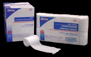 Conforming Bandage Dukal™ Polyester / Rayon 1-Ply 3 Inch X 4.1Yard Roll Shape Sterile