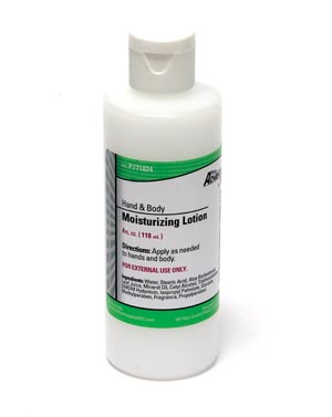 Hand &amp; Body Moisturizing Lotion, 4 oz Round Bottle, Flip Top Cap, 60/cs (80 cs/plt)