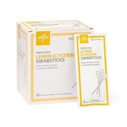 Oral Swabstick Medline Rayon Tip Lemon Glycerin
