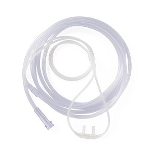 Nasal Cannula Hudson RCI® Adult Curved Prongs 7 Foot Tubing High Flow Rate