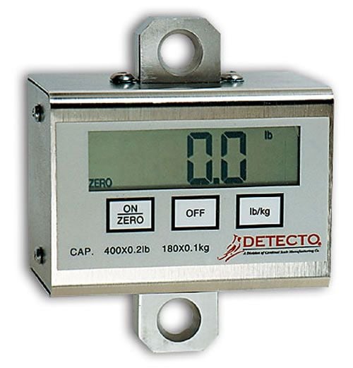 Attachable Scale Detecto® Digital Display 400 lbs. / 181 kg Capacity Battery Operated