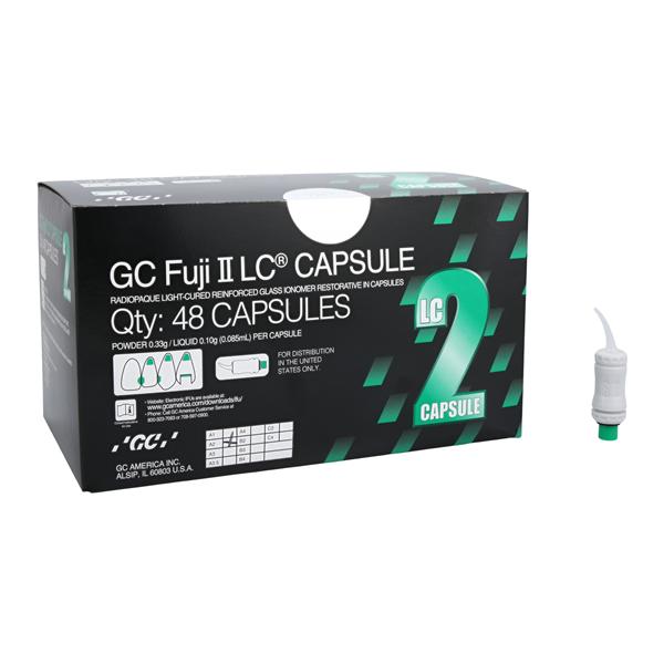GC Fuji II LC Glass Ionomer Capsule A2 Refill 48/Bx