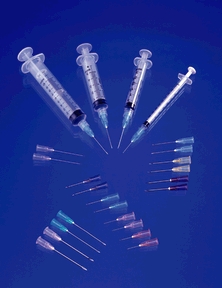 Syringe &amp; Needle, Luer Lock, 3cc, Low Dead Space Plunger, 21G x 1½&quot;, 100/bx, 10 bx/cs (28 cs/plt)