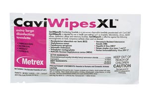 CaviWipes™ Surface Disinfectant Premoistened Alcohol Based Manual Pull Wipe 50 Count Individual Packet Disposable Alcohol Scent NonSterile
