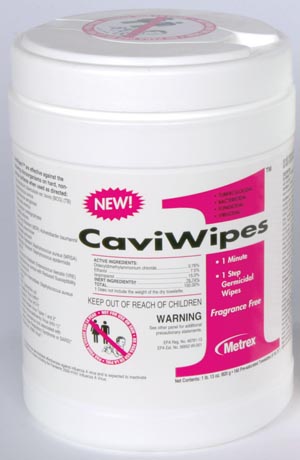 CaviWipes1™ Surface Disinfectant Premoistened Alcohol Based Manual Pull Wipe 160 Count Canister Disposable Alcohol Scent NonSterile