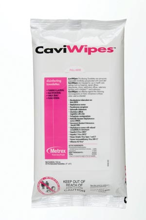 CaviWipes™ Surface Disinfectant Premoistened Alcohol Based Manual Pull Wipe 45 Count Soft Pack Disposable Alcohol Scent NonSterile