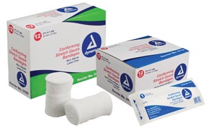 Conforming Bandage Dynarex® Polyester 1-Ply 4 Inch X 4-1/10 Yard Roll Shape NonSterile