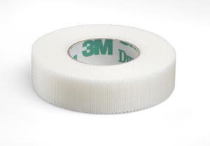 Medical Tape 3M™ Durapore™ High Adhesion Silk-Like Cloth 1/2 Inch X 10 Yard White NonSterile