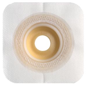 Ostomy Barrier Sur-Fit Natura® Durahesive® Mold to Fit, Extended Wear Acrylic Tape 57 mm Flange Universal System Hydrocolloid 1-1/4 to 1-3/4 Inch Opening 4-1/2 X 4-1/2 Inch
