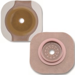 Ostomy Barrier New Image™ Flextend™ Trim to Fit, Standard Wear Adhesive Tape 102 mm Flange Yellow Code System Up To 3-1/2 Inch Opening