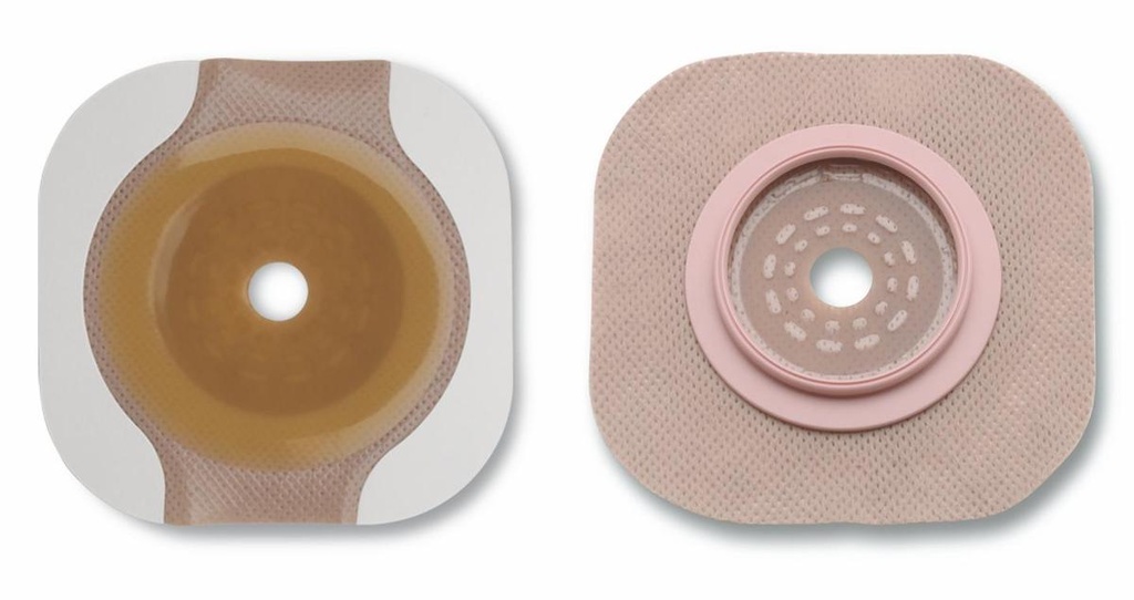 Ostomy Barrier New Image™ Flextend™ Trim to Fit, Extended Wear Adhesive Tape 102 mm Flange Yellow Code System Up To 3-1/2 Inch Opening
